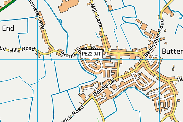 PE22 0JT map - OS VectorMap District (Ordnance Survey)
