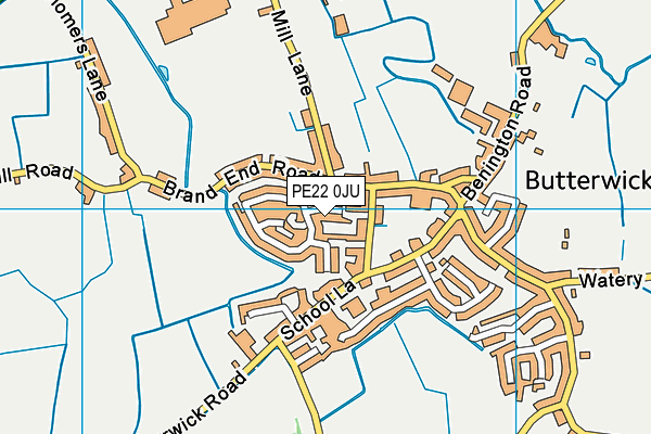 PE22 0JU map - OS VectorMap District (Ordnance Survey)