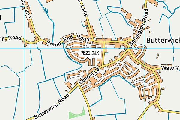 PE22 0JX map - OS VectorMap District (Ordnance Survey)