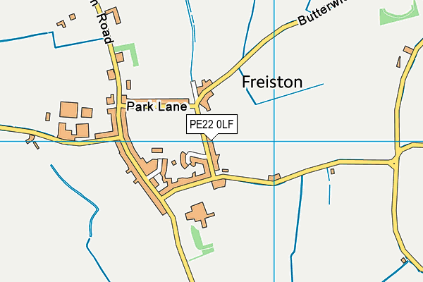 PE22 0LF map - OS VectorMap District (Ordnance Survey)