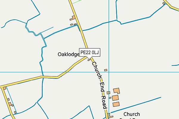 PE22 0LJ map - OS VectorMap District (Ordnance Survey)