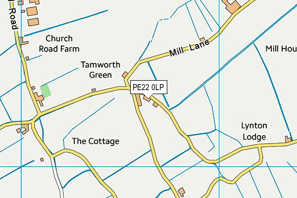 PE22 0LP map - OS VectorMap District (Ordnance Survey)