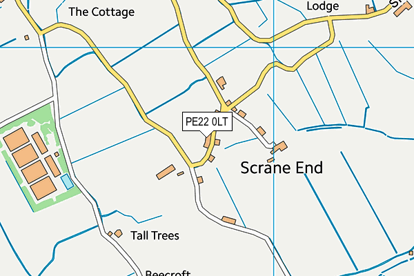 PE22 0LT map - OS VectorMap District (Ordnance Survey)