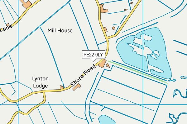 PE22 0LY map - OS VectorMap District (Ordnance Survey)