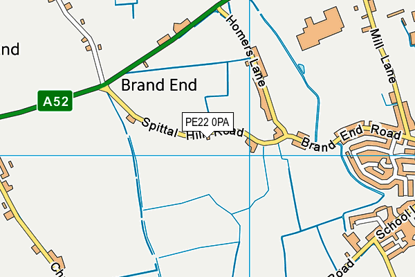 PE22 0PA map - OS VectorMap District (Ordnance Survey)