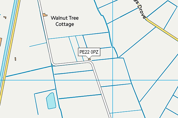 PE22 0PZ map - OS VectorMap District (Ordnance Survey)