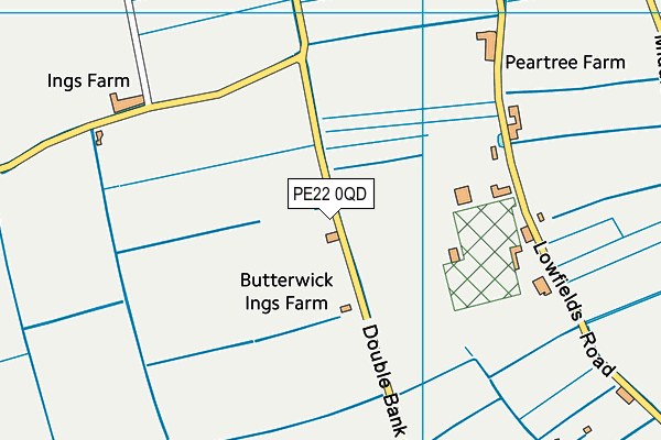 PE22 0QD map - OS VectorMap District (Ordnance Survey)