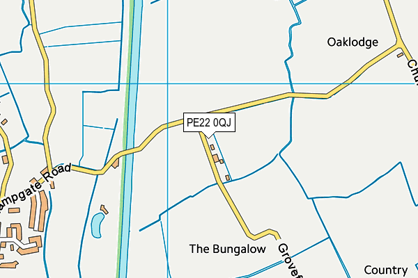 PE22 0QJ map - OS VectorMap District (Ordnance Survey)