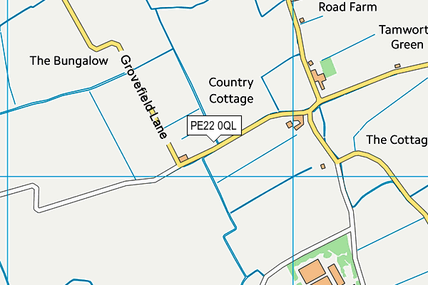 PE22 0QL map - OS VectorMap District (Ordnance Survey)