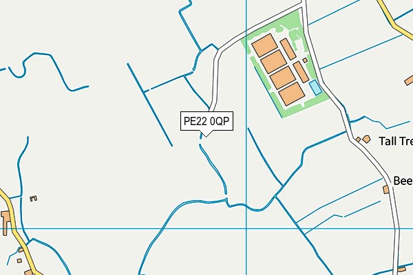 PE22 0QP map - OS VectorMap District (Ordnance Survey)