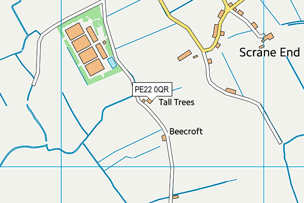 PE22 0QR map - OS VectorMap District (Ordnance Survey)