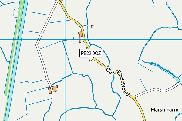 PE22 0QZ map - OS VectorMap District (Ordnance Survey)