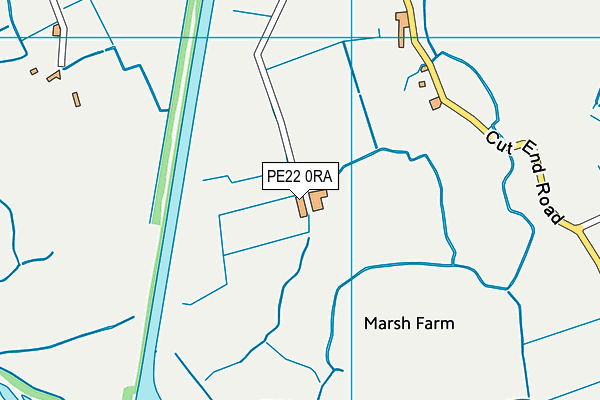 PE22 0RA map - OS VectorMap District (Ordnance Survey)