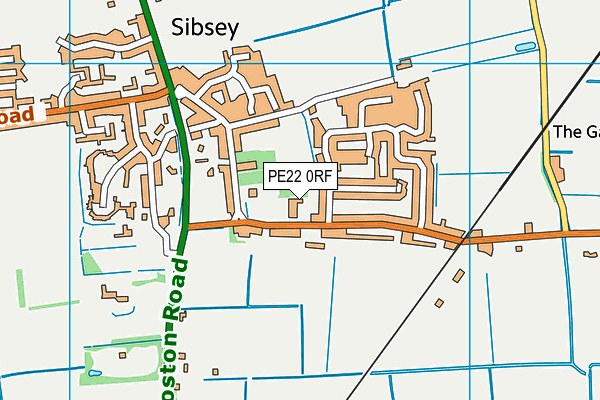 PE22 0RF map - OS VectorMap District (Ordnance Survey)