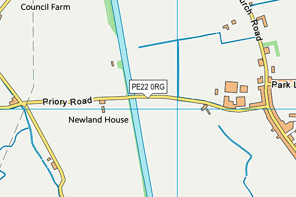 PE22 0RG map - OS VectorMap District (Ordnance Survey)