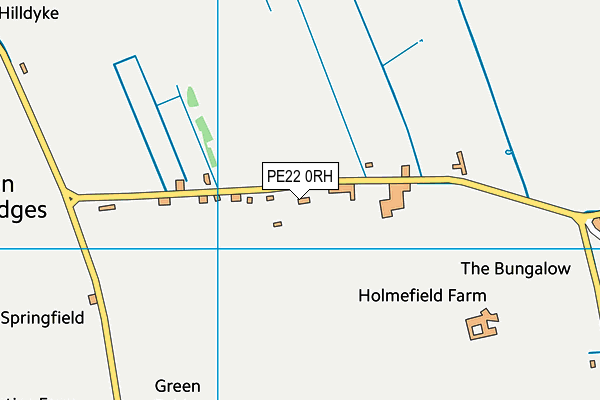 PE22 0RH map - OS VectorMap District (Ordnance Survey)