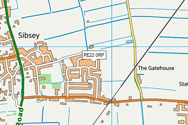 PE22 0RP map - OS VectorMap District (Ordnance Survey)