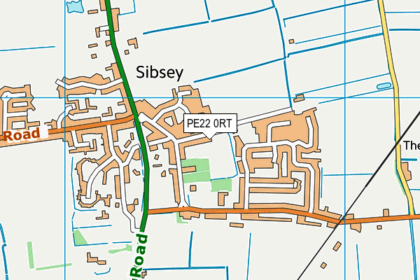 PE22 0RT map - OS VectorMap District (Ordnance Survey)