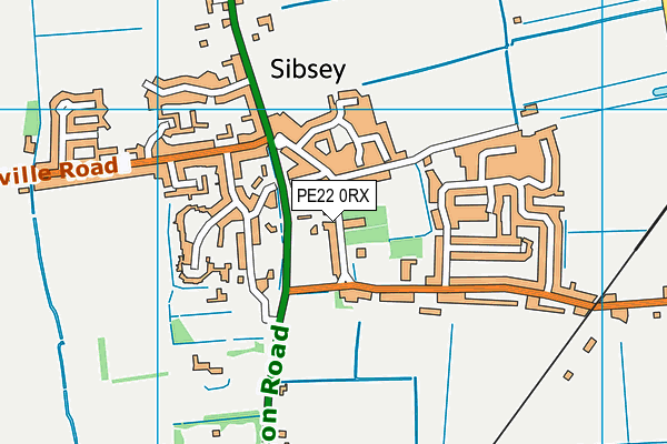 PE22 0RX map - OS VectorMap District (Ordnance Survey)