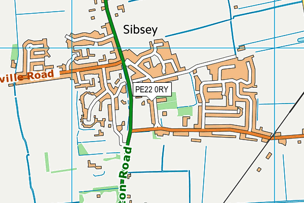 PE22 0RY map - OS VectorMap District (Ordnance Survey)