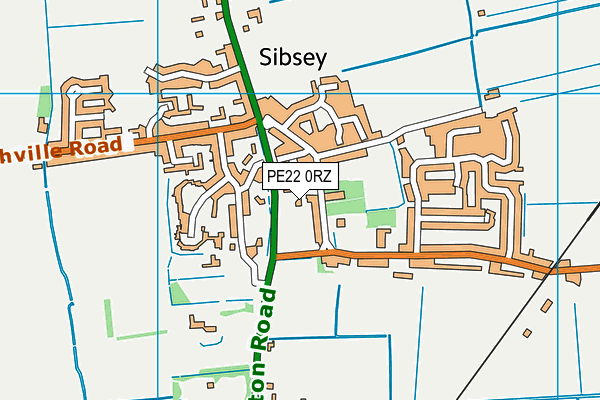 PE22 0RZ map - OS VectorMap District (Ordnance Survey)