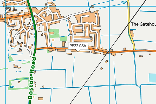 PE22 0SA map - OS VectorMap District (Ordnance Survey)