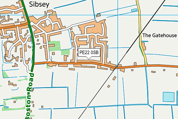 PE22 0SB map - OS VectorMap District (Ordnance Survey)