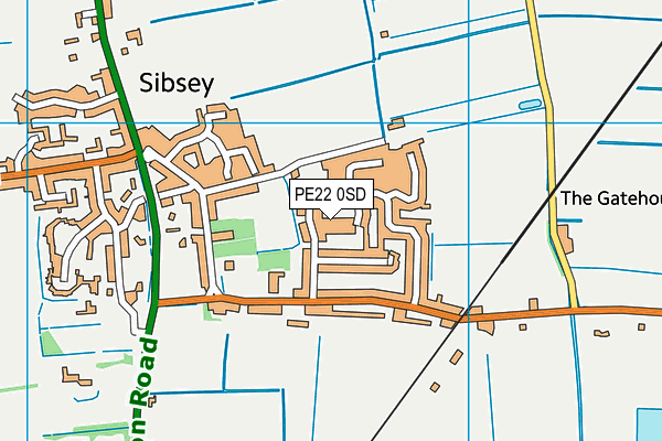 PE22 0SD map - OS VectorMap District (Ordnance Survey)