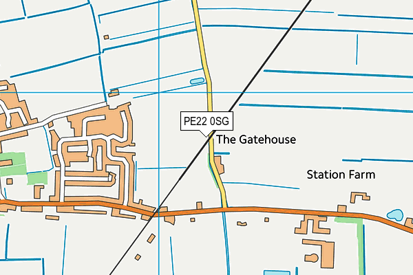 PE22 0SG map - OS VectorMap District (Ordnance Survey)