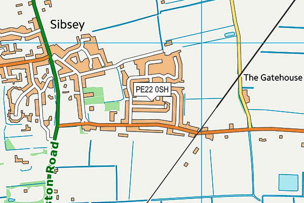 PE22 0SH map - OS VectorMap District (Ordnance Survey)