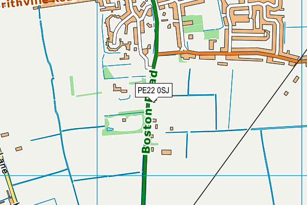 PE22 0SJ map - OS VectorMap District (Ordnance Survey)