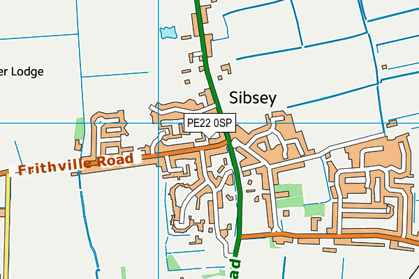 PE22 0SP map - OS VectorMap District (Ordnance Survey)