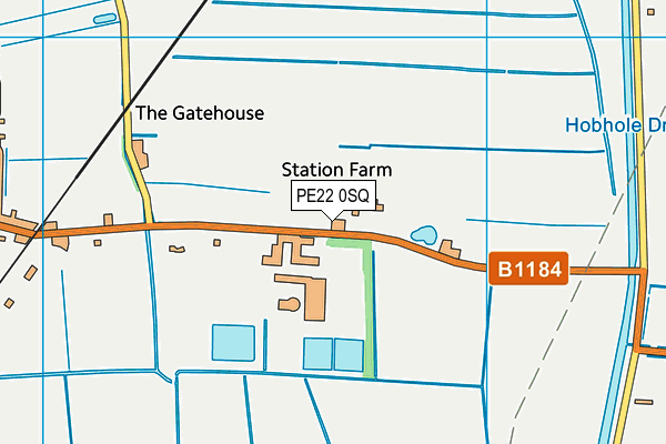 PE22 0SQ map - OS VectorMap District (Ordnance Survey)