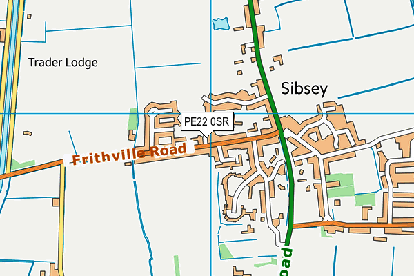 PE22 0SR map - OS VectorMap District (Ordnance Survey)