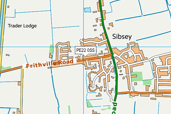 PE22 0SS map - OS VectorMap District (Ordnance Survey)