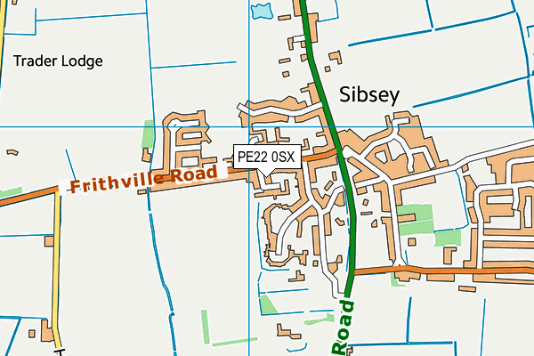 PE22 0SX map - OS VectorMap District (Ordnance Survey)