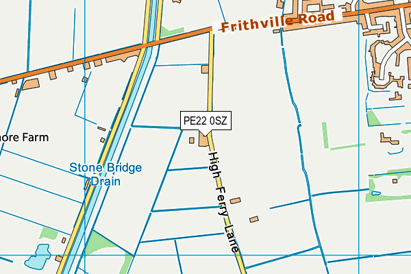 PE22 0SZ map - OS VectorMap District (Ordnance Survey)