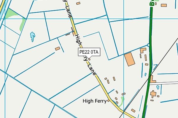 PE22 0TA map - OS VectorMap District (Ordnance Survey)