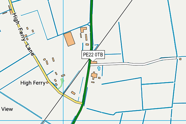 PE22 0TB map - OS VectorMap District (Ordnance Survey)