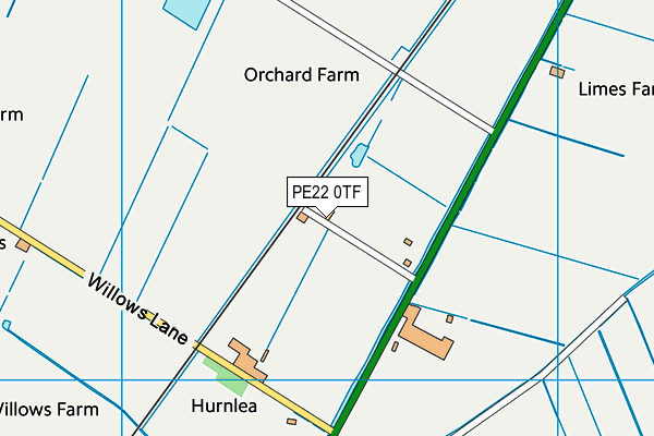 PE22 0TF map - OS VectorMap District (Ordnance Survey)