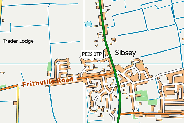 PE22 0TP map - OS VectorMap District (Ordnance Survey)