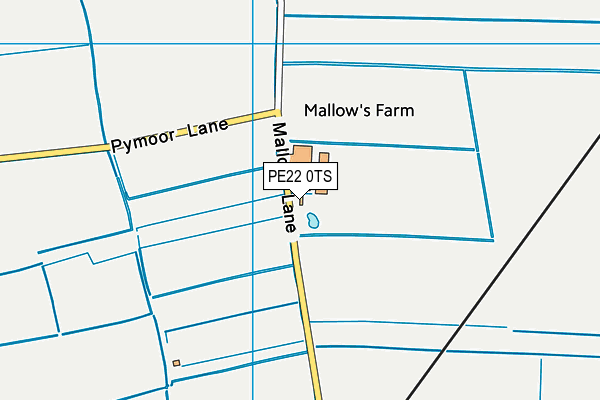 PE22 0TS map - OS VectorMap District (Ordnance Survey)