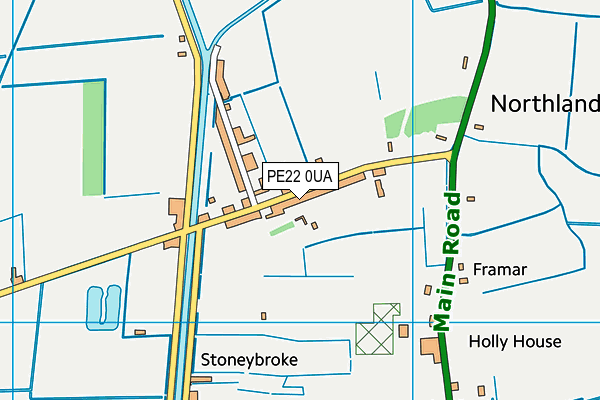 PE22 0UA map - OS VectorMap District (Ordnance Survey)