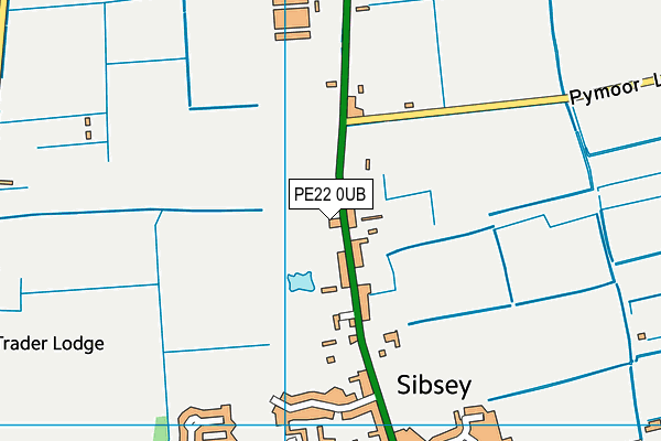 PE22 0UB map - OS VectorMap District (Ordnance Survey)