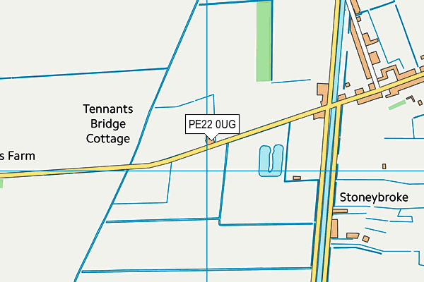 PE22 0UG map - OS VectorMap District (Ordnance Survey)