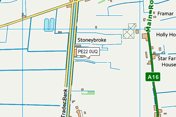 PE22 0UQ map - OS VectorMap District (Ordnance Survey)