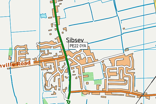 PE22 0YA map - OS VectorMap District (Ordnance Survey)