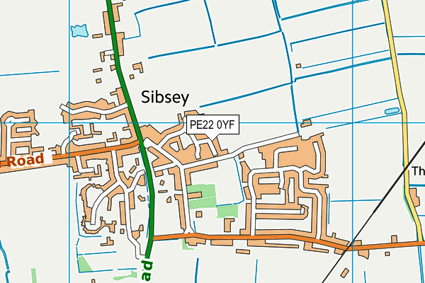 PE22 0YF map - OS VectorMap District (Ordnance Survey)