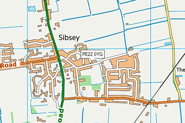 PE22 0YG map - OS VectorMap District (Ordnance Survey)