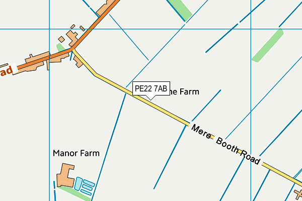 PE22 7AB map - OS VectorMap District (Ordnance Survey)
